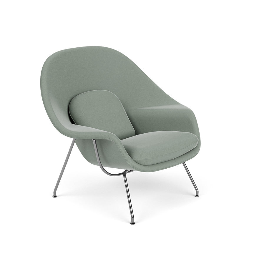 Womb Chair Medium (Frame - Polished Chrome / Upholstery Material - Circa) by Knoll