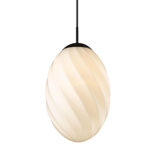 Twist Pendant Lamp Ø25 by Halo Design #Opal/ Black Top