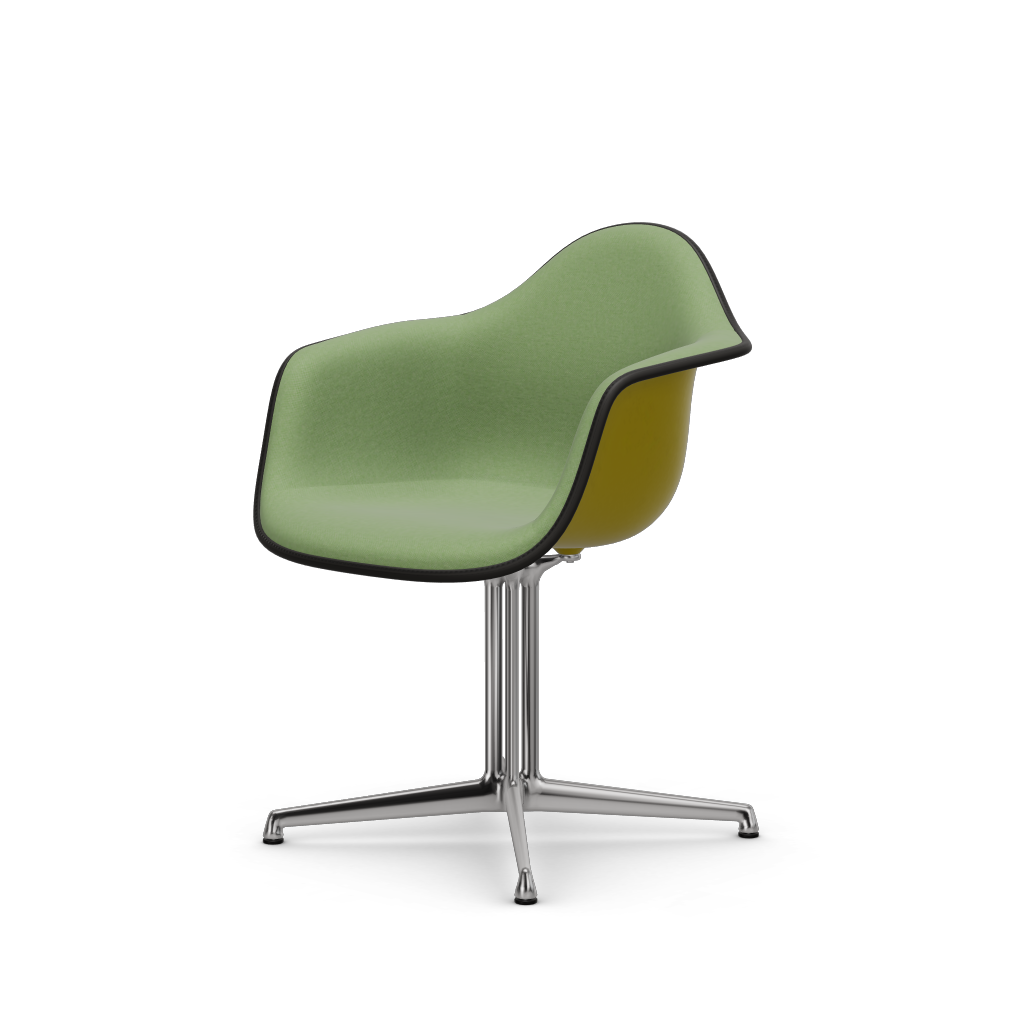 EAMES Plastic Armchair Dal (with Full Upholstery) (Color of Seat Shell -Mustard) (Request)