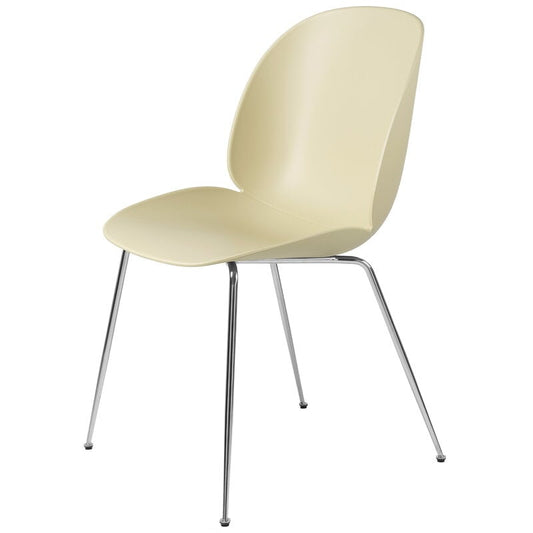 Beetle dining chair by GUBI #chrome - pastel green #