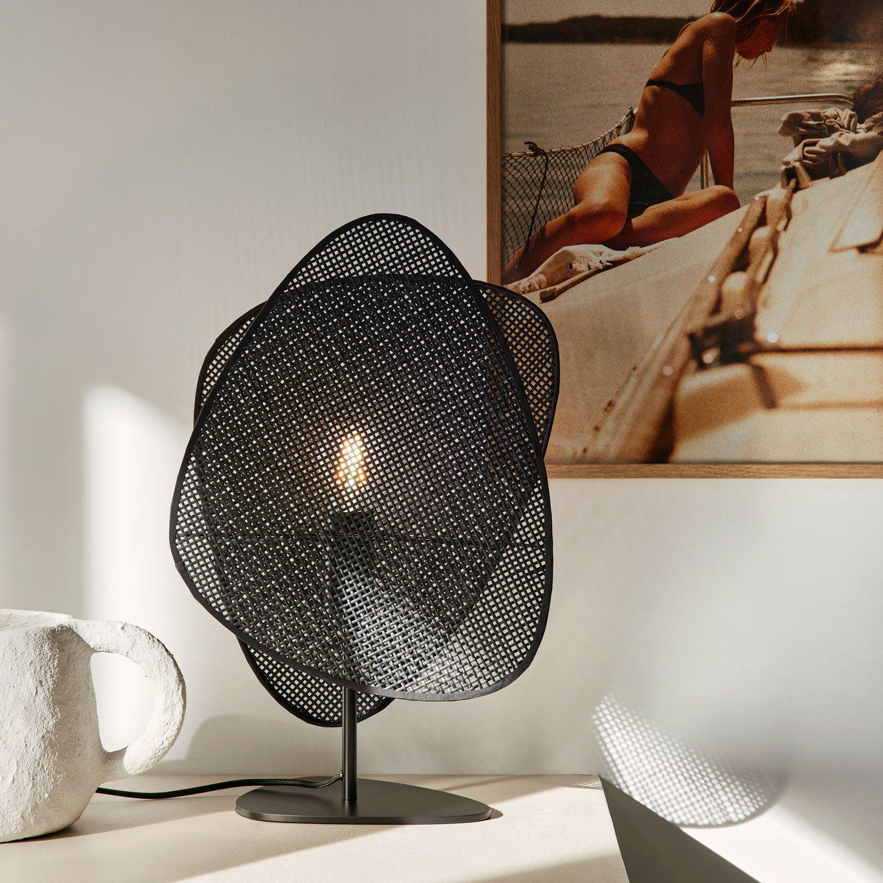 Table Lamp Screen by Market Set #Black Cane