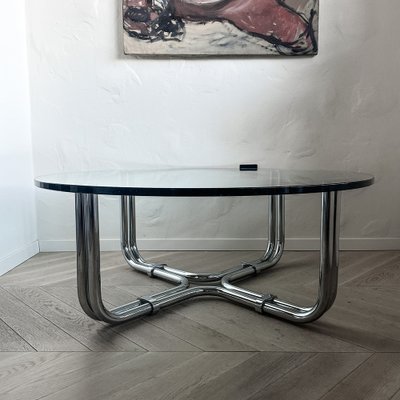 784R Glass Coffee Table by Gianfranco Frattini for Cassina, 1970s-ITU-1745450