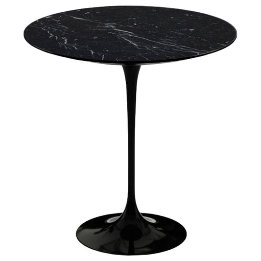 Tulip side table 51 cm by Knoll #black marble #
