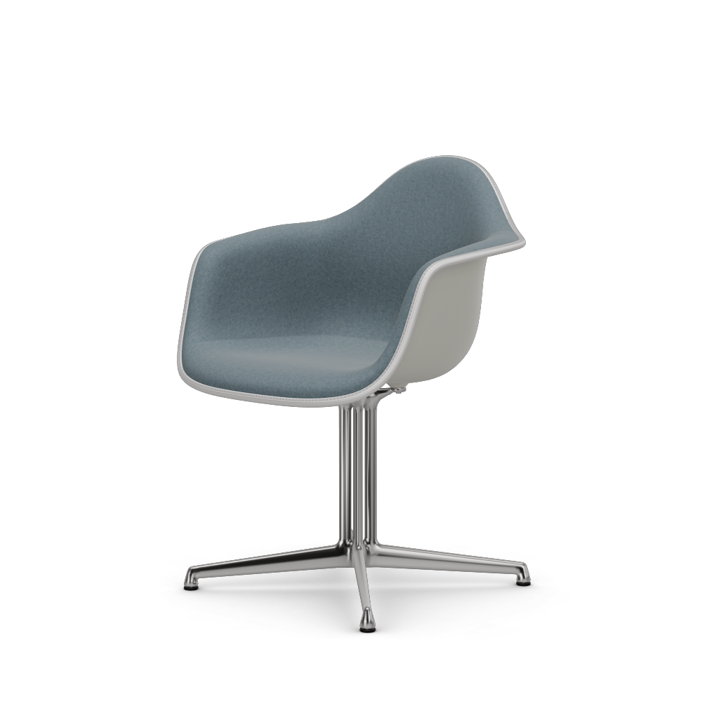 EAMES Plastic Armchair Dal (with Full Upholstery) (Color of Seat Shell -White) (Request Info)