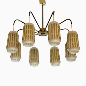 8-Arm Brass Chandelier, 1960s-IRY-1806825