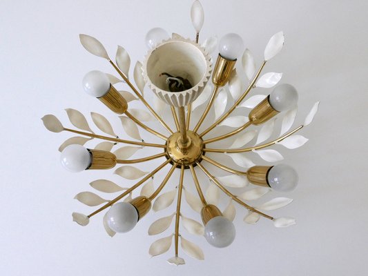 8-Flamed Pendant Lamp from Vereinigte Werkstätten, 1950s-WPT-1336748