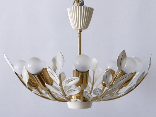 8-Flamed Pendant Lamp from Vereinigte Werkstätten, 1950s-WPT-1336748