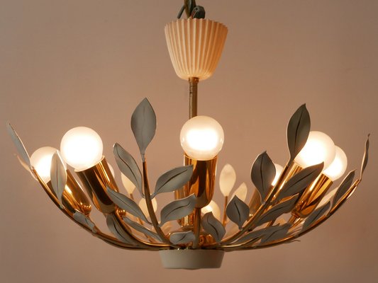 8-Flamed Pendant Lamp from Vereinigte Werkstätten, 1950s-WPT-1336748