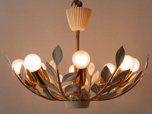 8-Flamed Pendant Lamp from Vereinigte Werkstätten, 1950s-WPT-1336748