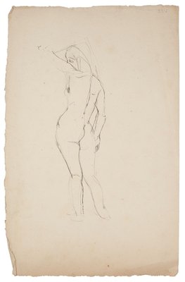 8 Original Nude Pen, Pencil and China Ink Drawings by French Master 20th Century Mid 20th Century-ZCI-757522