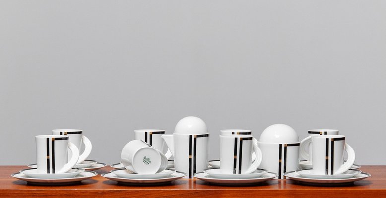 8-Person Porcelain Tea or Coffee Service by Mario Bellini for Rosenthal, 1986, Set of 18-JE-1397614