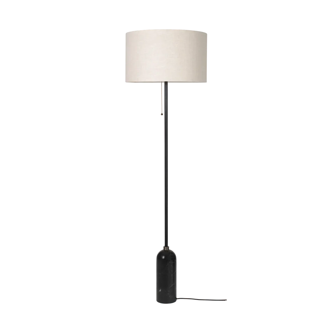 Gravity Floor Lamp by Gubi #Canvas shade/Black Marble