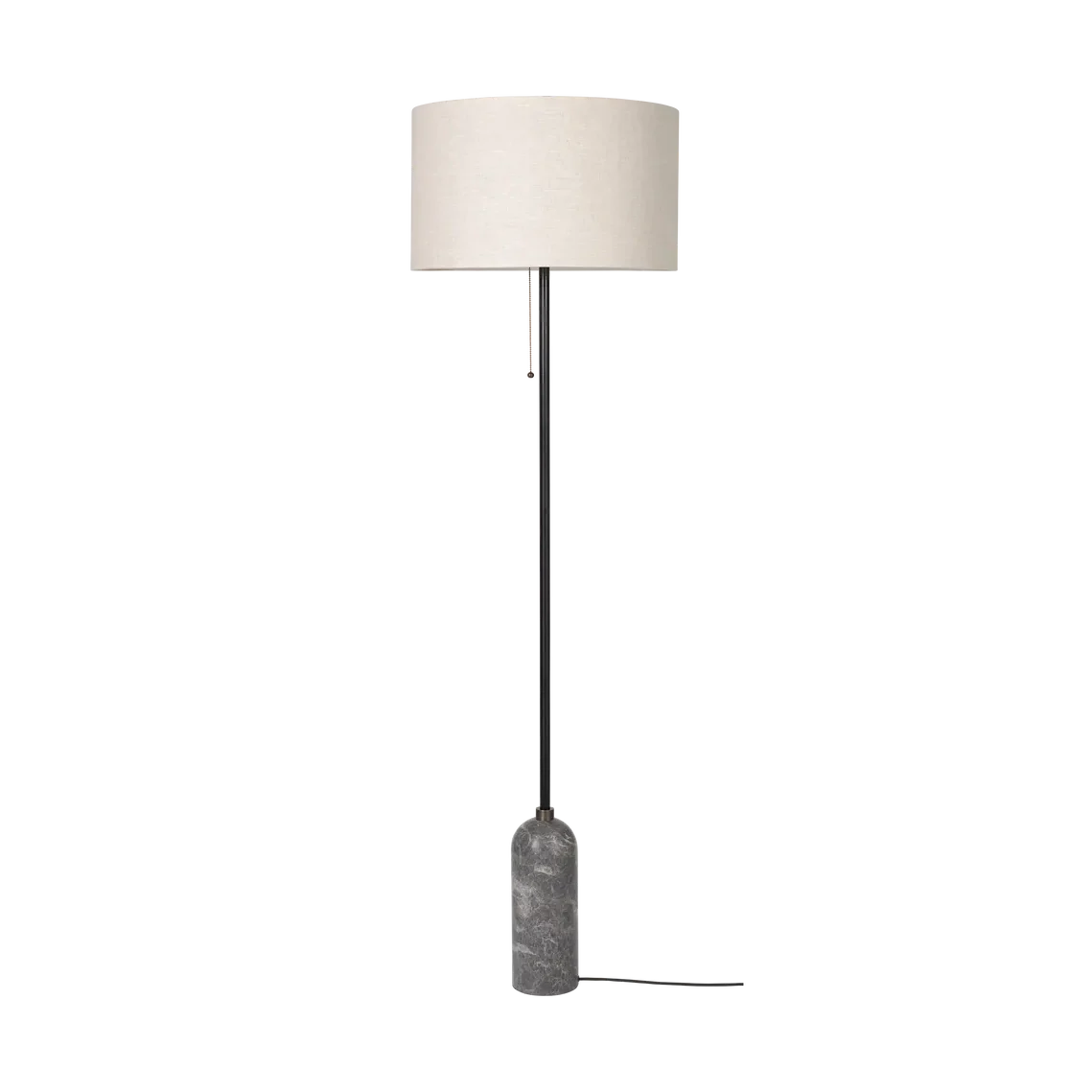 Gravity Floor Lamp by Gubi #Canvas shade/Grey Marble