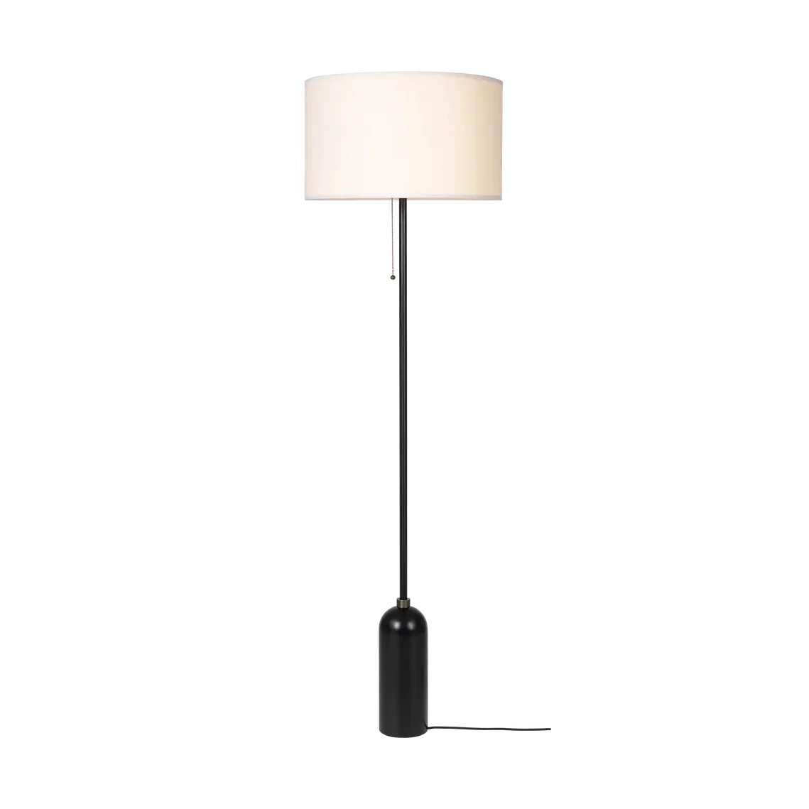 Gravity Floor Lamp by Gubi #White shade/Blackened Steel