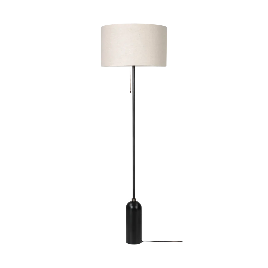 Gravity Floor Lamp by Gubi #Canvas shade/Blackened Steel