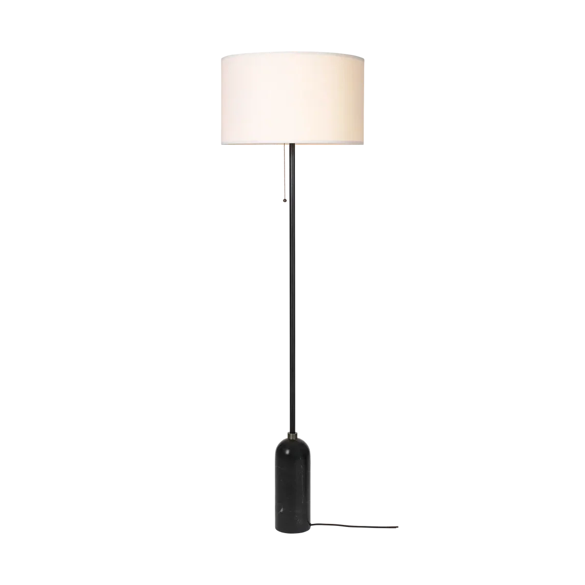 Gravity Floor Lamp by Gubi #White shade/Black Marble