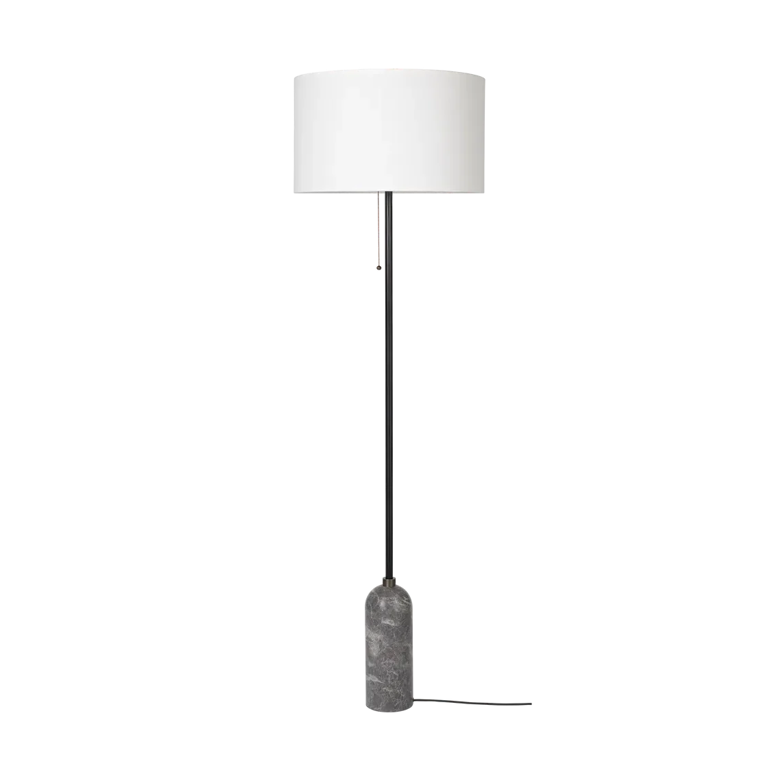 Gravity Floor Lamp by Gubi #White shade/Grey Marble