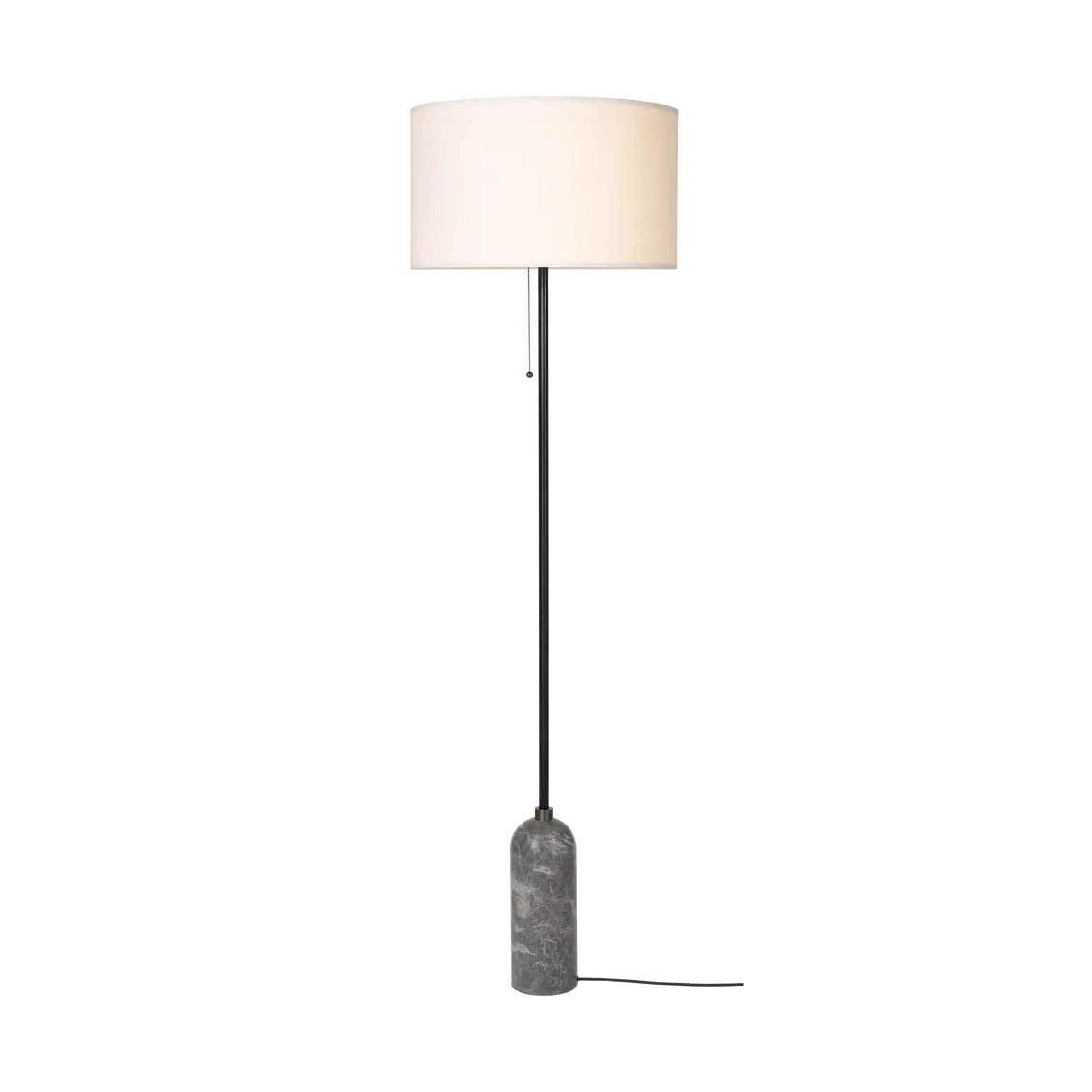 Gravity Floor Lamp by Gubi #White shade/Grey Marble