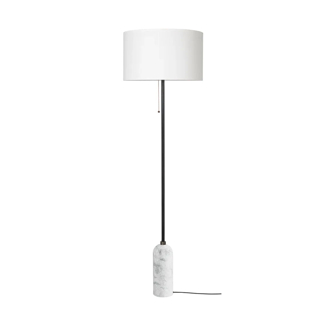 Gravity Floor Lamp by Gubi #White shade/White Marble