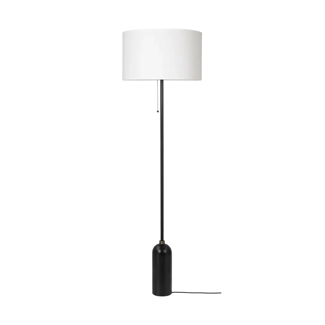 Gravity Floor Lamp by Gubi #White shade/Blackened Steel