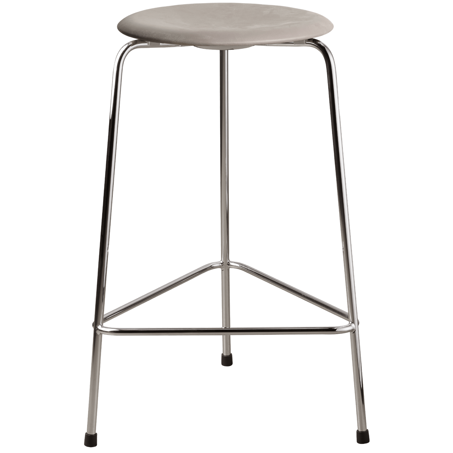 High Dot™ - M3170 Counter Stool W. 3 Legs by Fritz Hansen #Lava leather & Chromed Steel