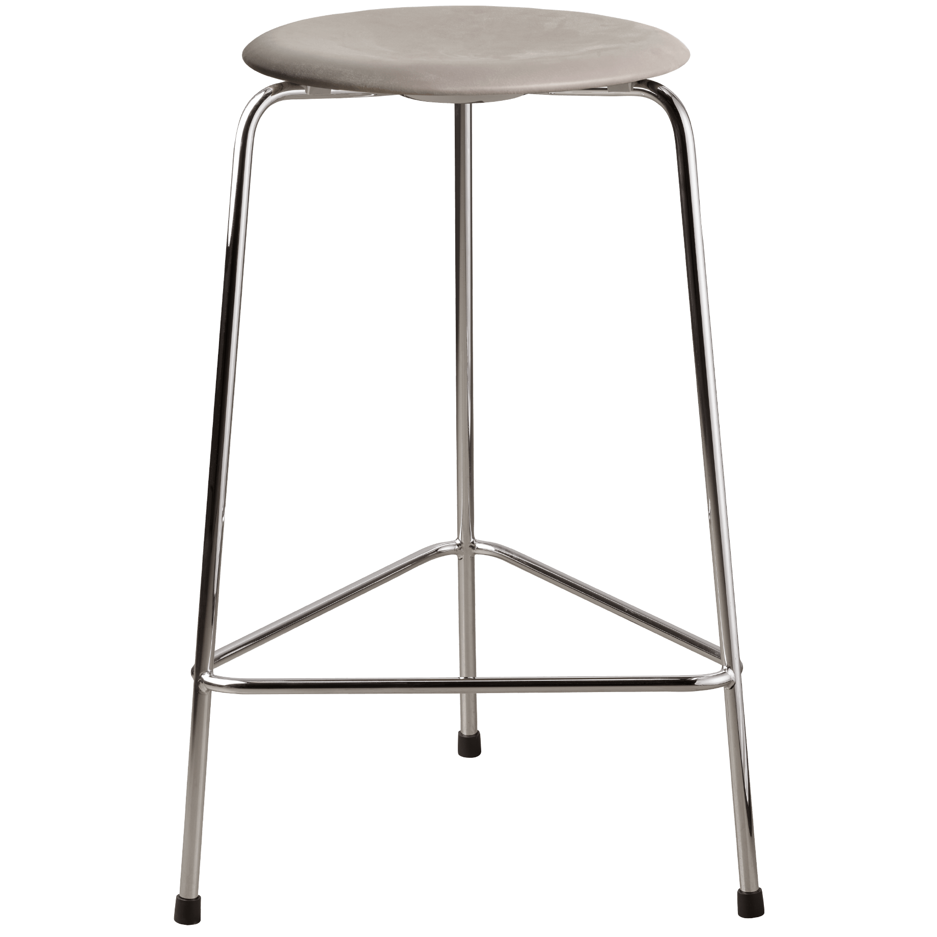 High Dot™ - M3170 Counter Stool W. 3 Legs by Fritz Hansen #Lava leather & Chromed Steel