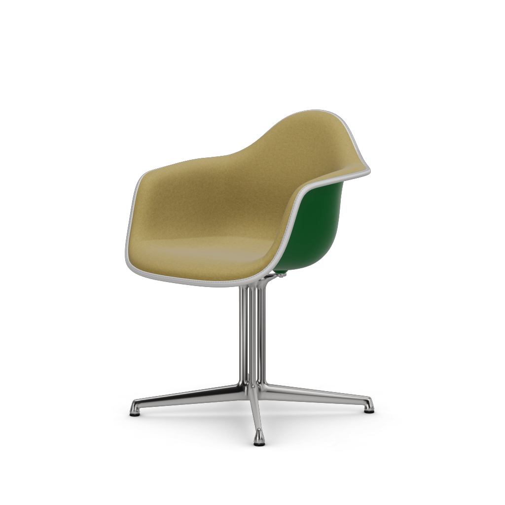 EAMES Plastic Armchair Dal (with Full Upholstery) (Color of Seat Shell -Green) (Request Info)