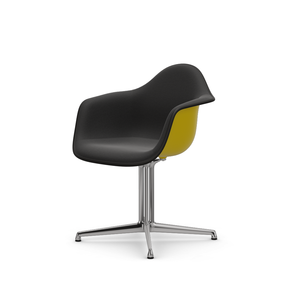 EAMES Plastic Armchair Dal (with Full Upholstery) (Color of Seat Shell -SUNLIGHT) (Request Info)