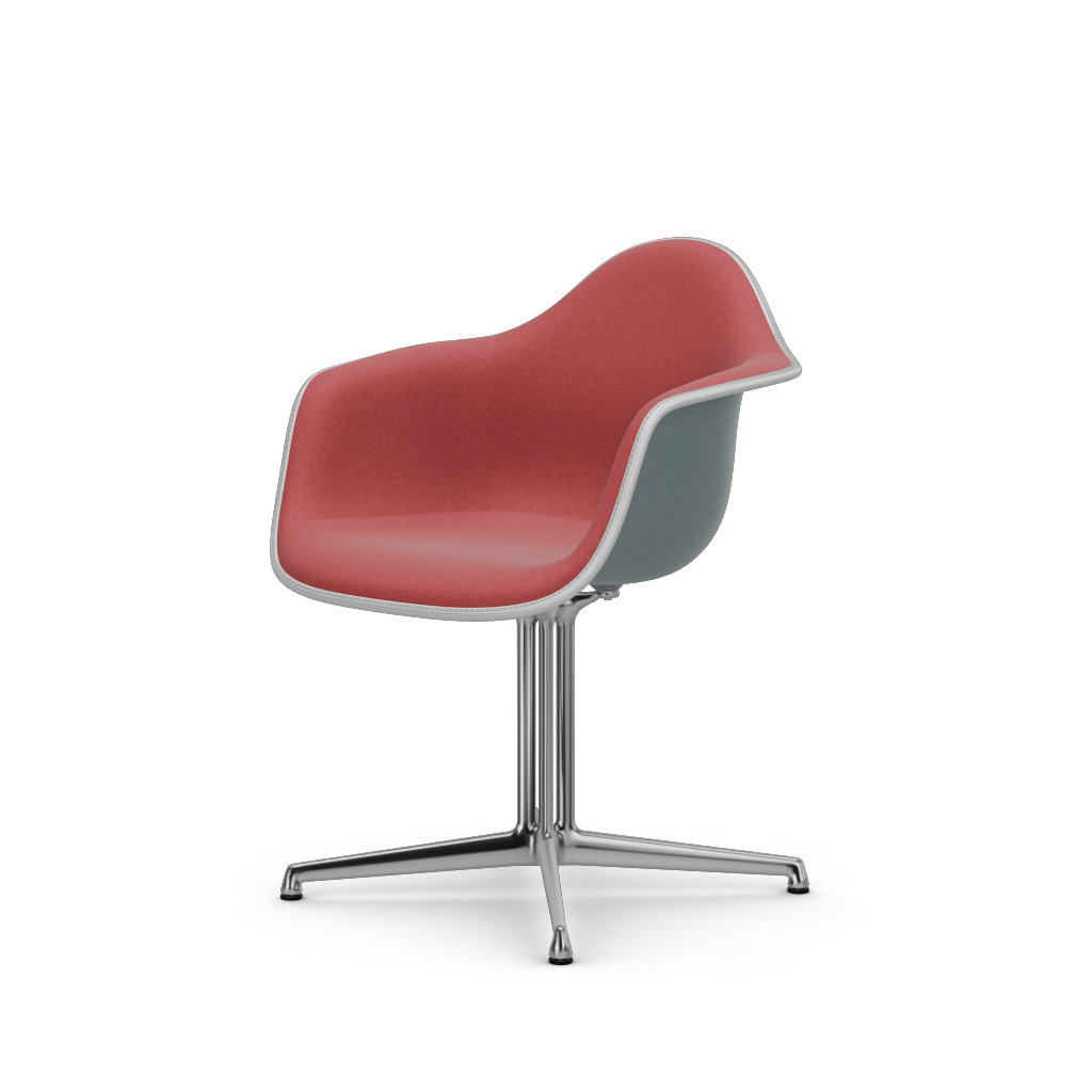 EAMES Plastic Armchair Dal (with Full Upholstery) (Color of Seat Shell -Ice Grey) (Request Info)