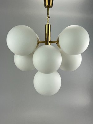 9-Flame Sputnik Chandelier in Opaline Glass from Kaiser Leuchten, 1960s-EJL-1445109