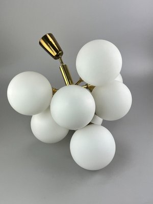 9-Flame Sputnik Chandelier in Opaline Glass from Kaiser Leuchten, 1960s-EJL-1445109