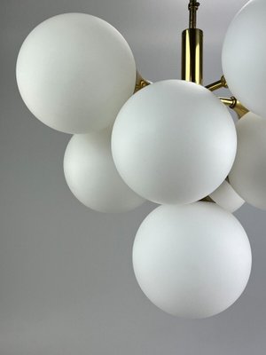 9-Flame Sputnik Chandelier in Opaline Glass from Kaiser Leuchten, 1960s-EJL-1445109