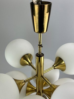 9-Flame Sputnik Chandelier in Opaline Glass from Kaiser Leuchten, 1960s-EJL-1445109