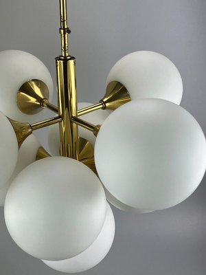 9-Flame Sputnik Chandelier in Opaline Glass from Kaiser Leuchten, 1960s-EJL-1445109