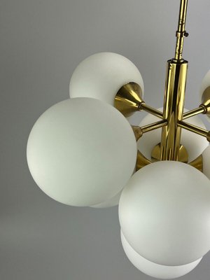 9-Flame Sputnik Chandelier in Opaline Glass from Kaiser Leuchten, 1960s-EJL-1445109