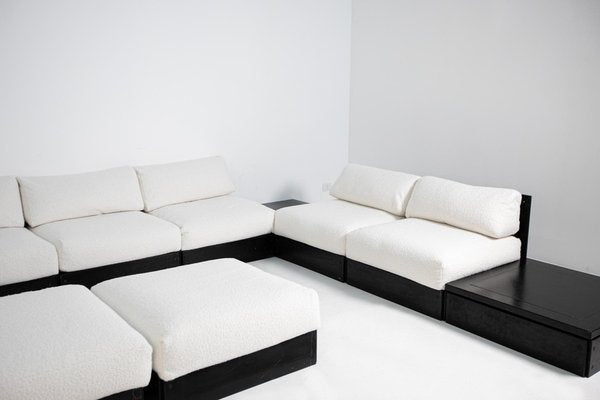 9-Seat Sofa in White Bouclè by Rolf Heide for ICF, 1970s, Set of 2-RCE-1099738