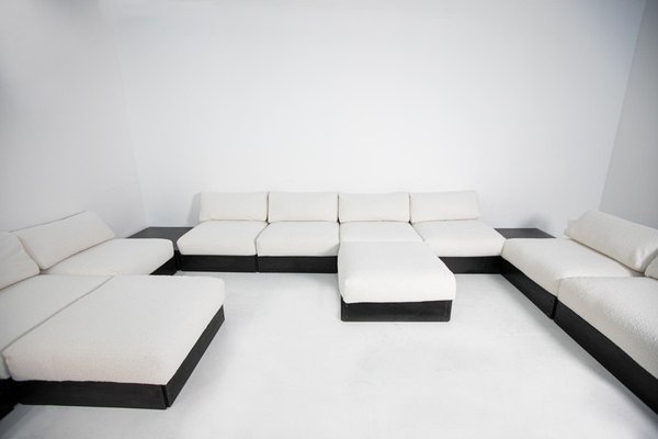 9-Seat Sofa in White Bouclè by Rolf Heide for ICF, 1970s, Set of 2-RCE-1099738