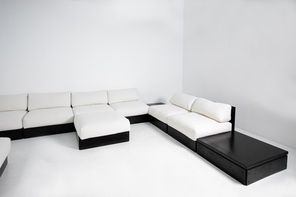 9-Seat Sofa in White Bouclè by Rolf Heide for ICF, 1970s, Set of 2-RCE-1099738