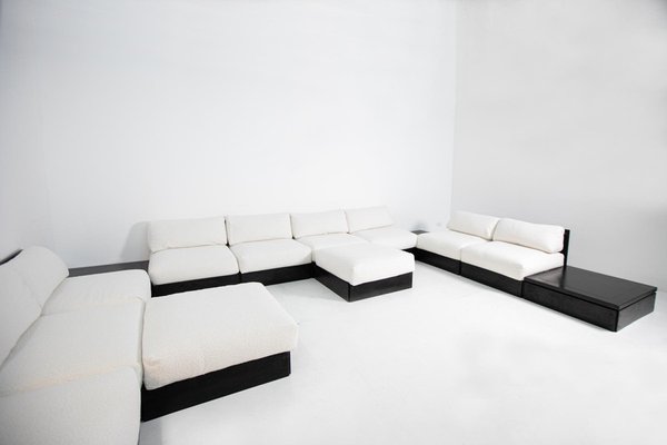 9-Seat Sofa in White Bouclè by Rolf Heide for ICF, 1970s, Set of 2-RCE-1099738