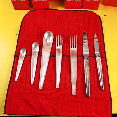 925 Silver Cutlery from Cleto Munari, Set of 6-EOS-1818741