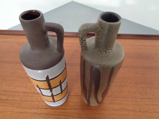 980 Ceramic Vases from Strehla, East Germany, 1960s, Set of 2-RDW-680911