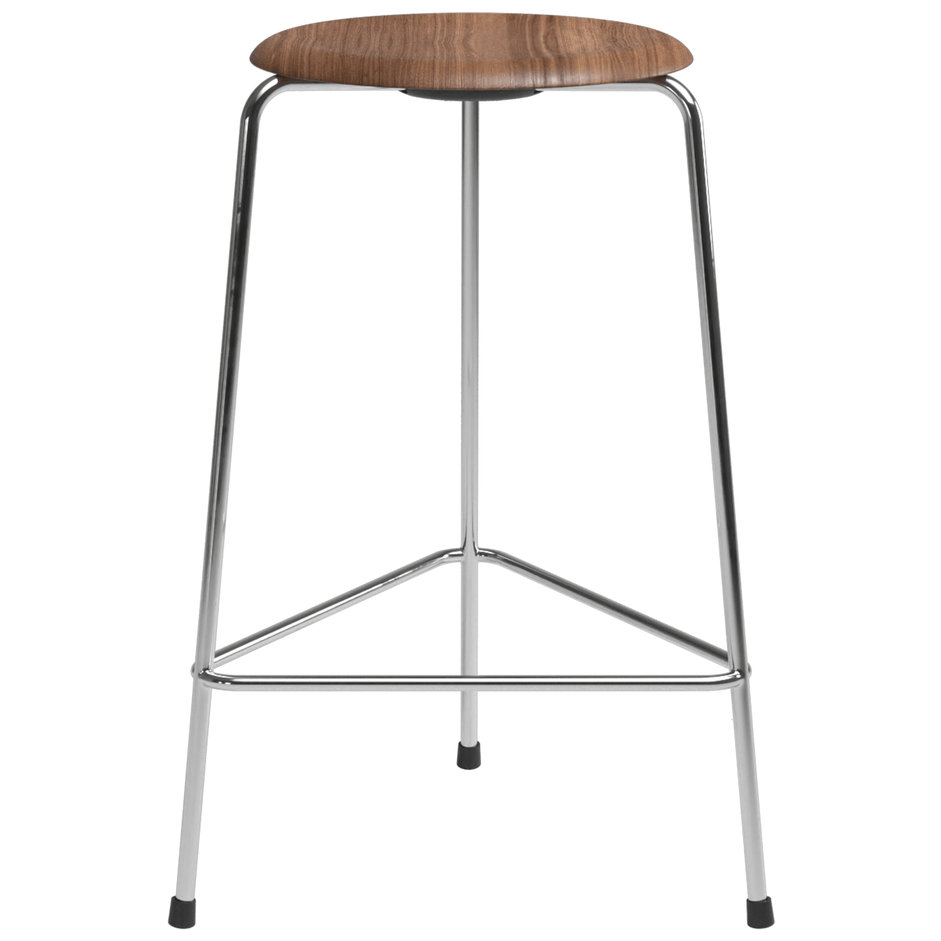 High Dot™ - M3170 Counter Stool W. 3 Legs by Fritz Hansen #Walnut veener