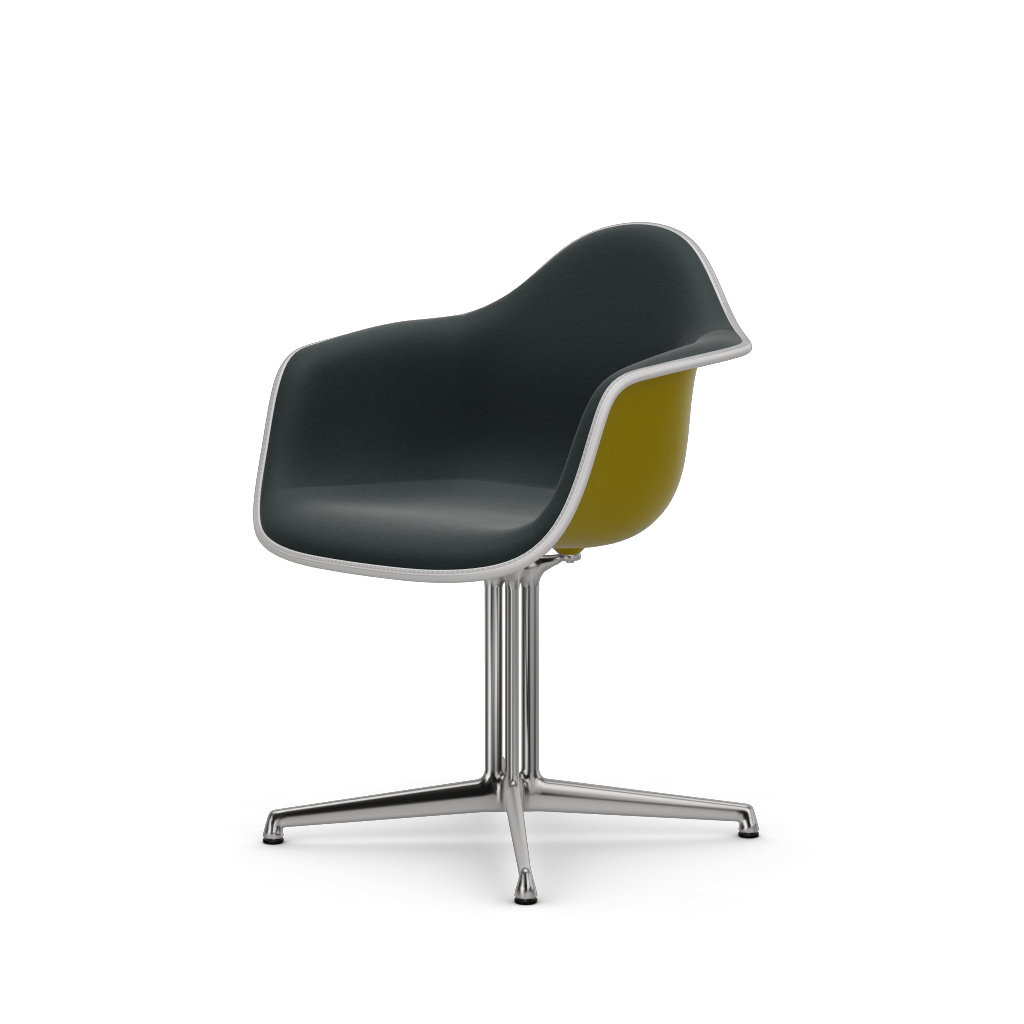 EAMES Plastic Armchair Dal (with Full Upholstery) (Color of Seat Shell -Mustard) (Request)