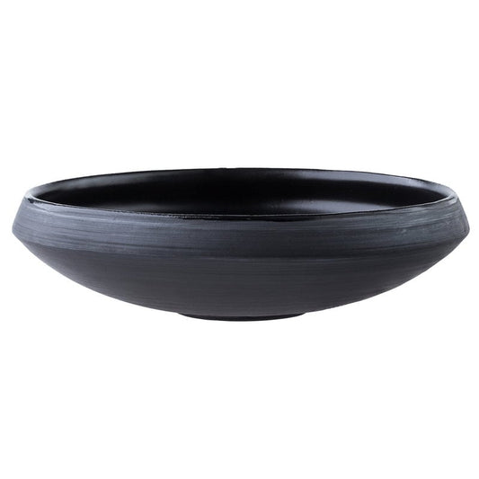 Eclipse bowl 0,7 L by Vaidava Ceramics #shallow, black #