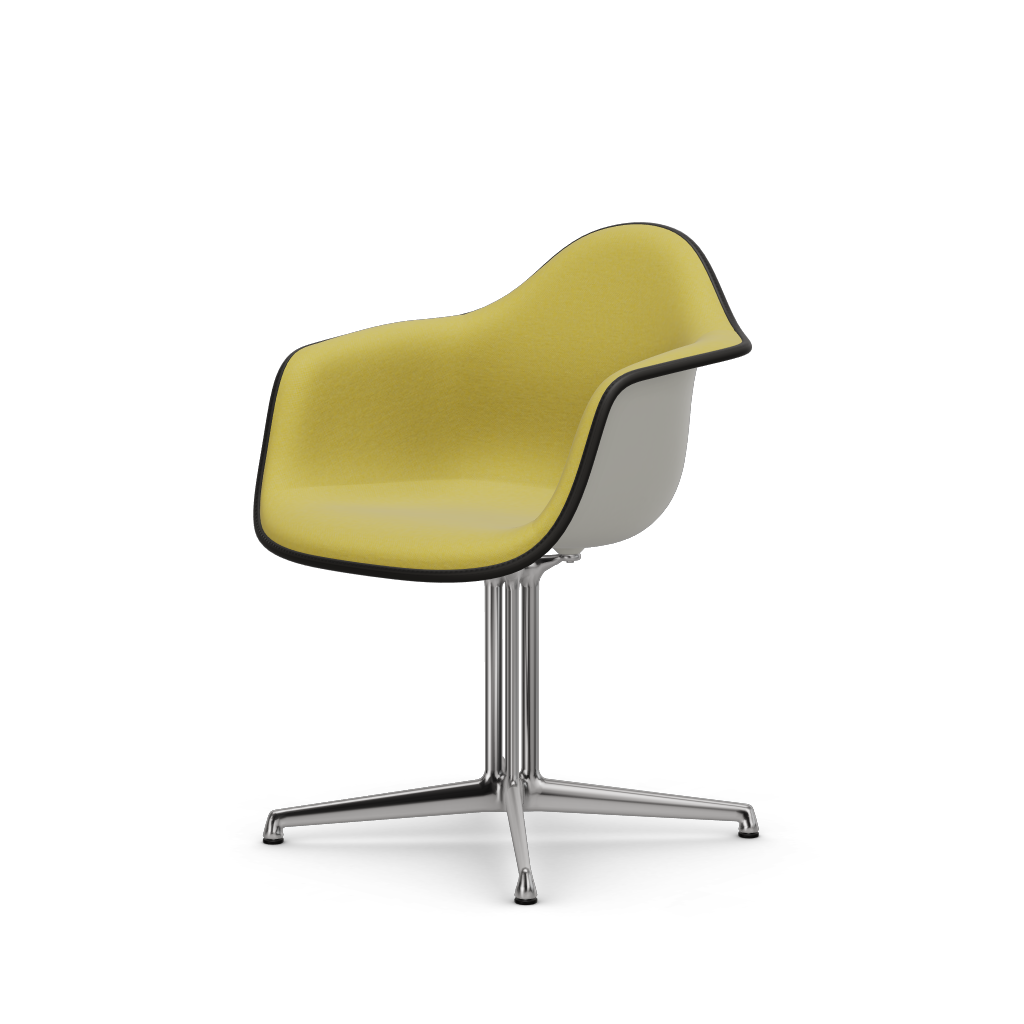 EAMES Plastic Armchair Dal (with Full Upholstery) (Color of Seat Shell -White) (Request Info)