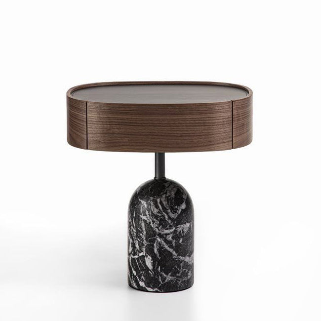 Ekero Night - Marble And Wood Bedside Table by Porada