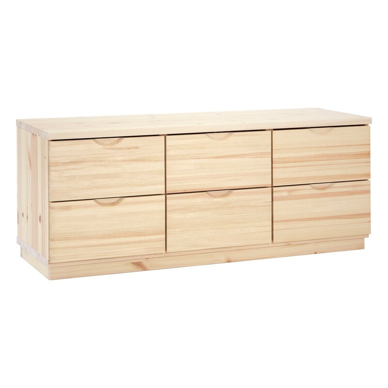 Classic drawer by Lundia #6 drawers, clear lacquered pine #