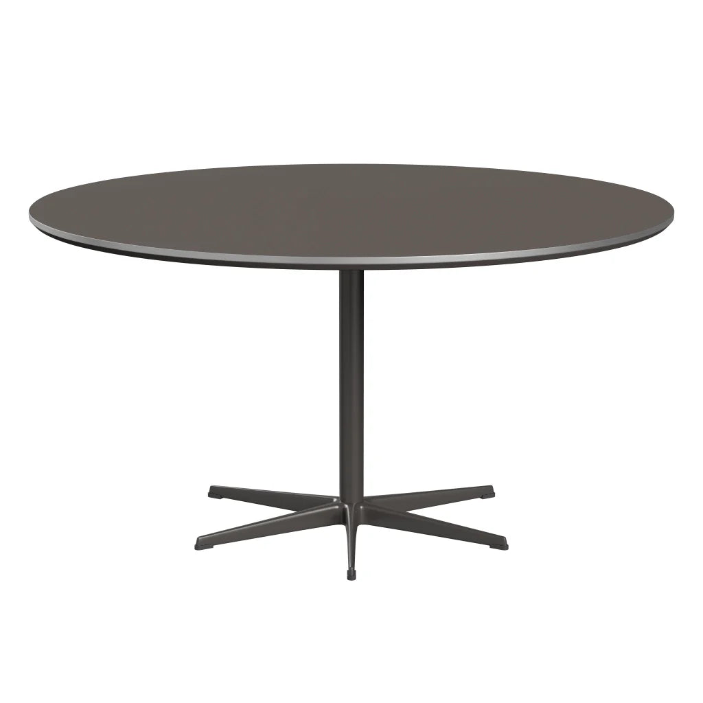 Circular - A826, Dining Table, Ø 145 Cm by Fritz Hansen #Fenix / Grey (718)/Brushed metal / Aluminium - Matt/Powder Coated Aluminium / Warm Graphite