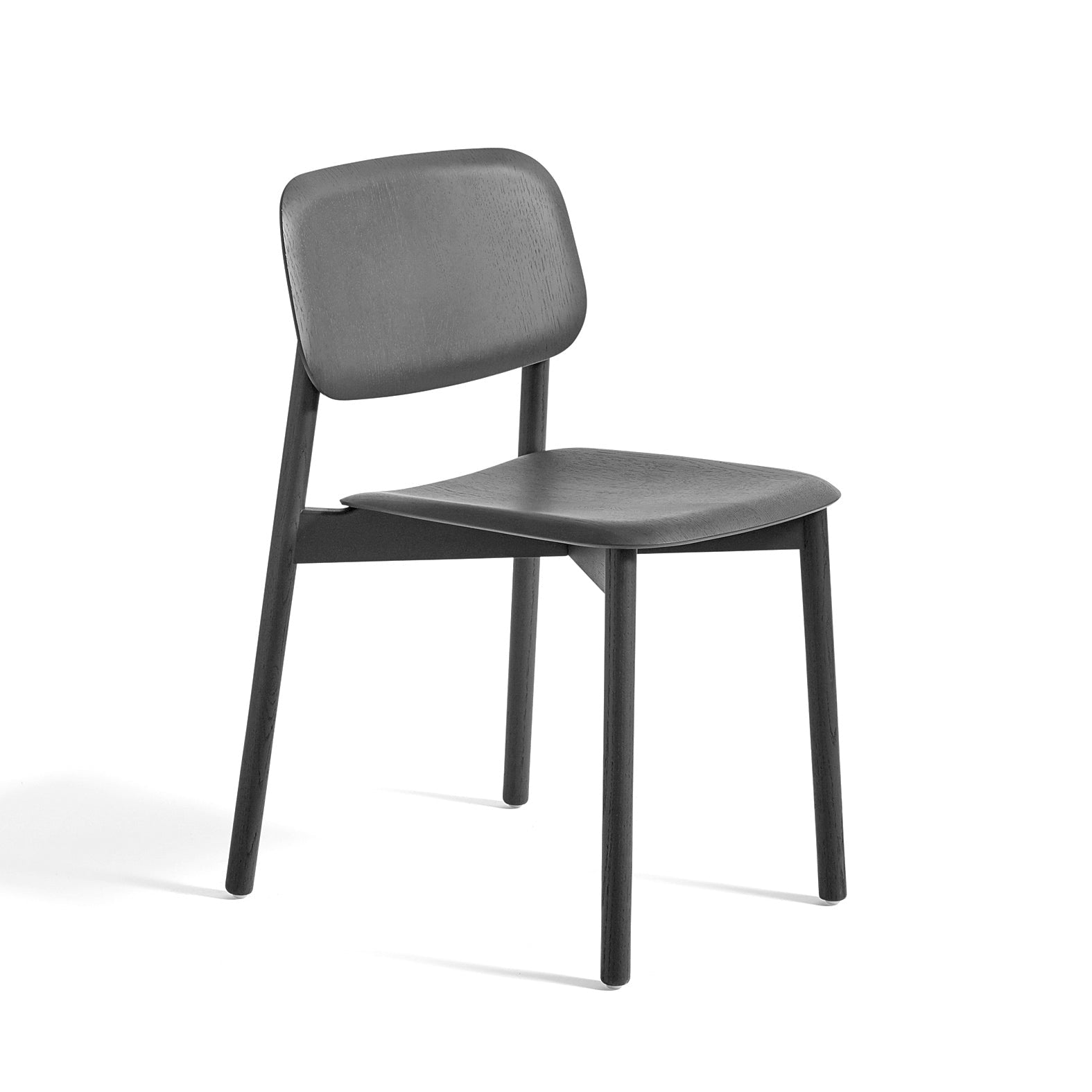 Soft Edge 60 Chair by Hay #Soft black Water-based lacquered Oak veneer/Soft black Water-based lacquered Solid oak