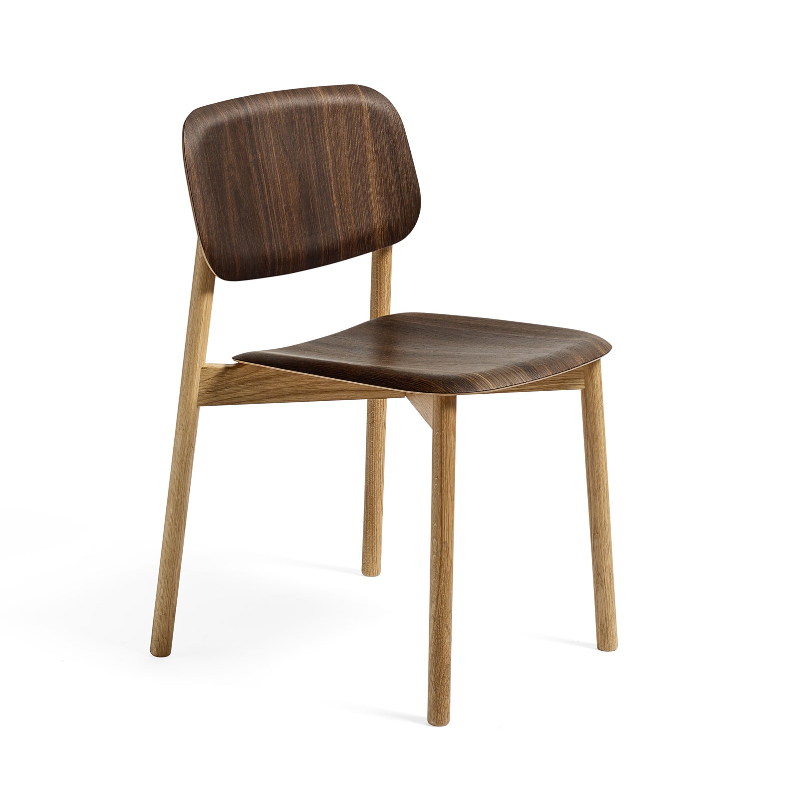 Soft Edge 60 Chair by Hay #Smoked water-based lacquered Oak veneer/Water-based lacquered Solid oak